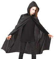narrenwelt Kostüm Cape Secret schwarzes Halloween/Faschingcape  1 tlg. Umhang Überwurf    Gr 152/164