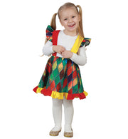 narrenwelt Kostüm Trägerrock Clowni Mädchen Baby Clown 92, 98, 104 Fasching Karneval