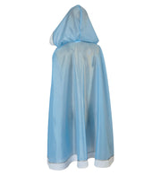 narrenwelt Kostüm Cape Elisa Königin 1tlg. mit Kapuze hellblau