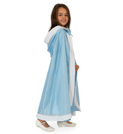 narrenwelt Kostüm Cape Elisa Königin 1tlg. mit Kapuze hellblau