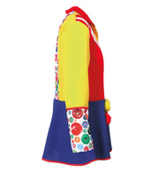 narrenwelt Kostüm Clownjacke Pompon Clown Damen Jacke Party Event Fasching