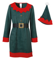 narrenwelt Kostüm Elfie Elfe Weihnachtself Damen Kleid Weihnachten Nikolaus