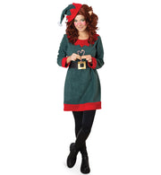 narrenwelt Kostüm Elfie Elfe Weihnachtself Damen Kleid Weihnachten Nikolaus
