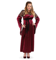 narrenwelt Kostüm Cilla Damen Kleid Halloween Gothic Kleid 1tlg mit Gürtel Gr: 38 - 46