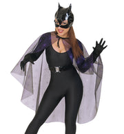 narrenwelt Kostüm Spider Lady Halloween Cape lila Einheitsgröße