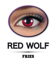 narrenwelt Fun Linse Halloween, Linsen Set Red Wolf, Motiv-Linse Cosplay-Linse weiche Kontaktlinse getönt