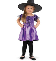 narrenwelt Kostüm Hexlein Hexe Halloween Kleid llila Kleinkind  Mädchen 98 + 104