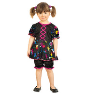 narrenwelt Kostüm Hexilein Hexe Kleid mit Pumphose 2 tlg. Set Baby Kleinkind Kostüm Mädchen 86 - 104