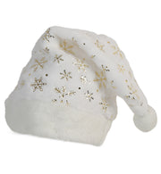 narrenwelt Nikolausmütze weiß mit Goldsternen Bommel Pelzrand Nikolaus Mütze Weihnachtsmütze Einheitsgröße