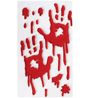 narrenwelt  Gel - Sticker Hände Blut-Print Halloween  Horror Fenster Deko Heim Dekoration