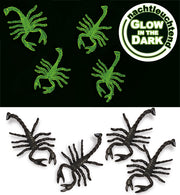 narrenwelt  Halloween-Deko-Set: 8 Skorpione – Schwarz & Nachtleuchtend GID Halloween Kostüm Accessoires Dekoration