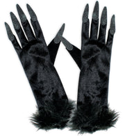 narrenwelt Hexenhandschuhe Hexe Handschuhe schwarz Party Event Clown Fasching Karneval Accessoires Kostüm (Kopie)