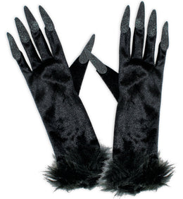 narrenwelt Hexenhandschuhe Hexe Handschuhe schwarz Party Event Clown Fasching Karneval Accessoires Kostüm (Kopie)