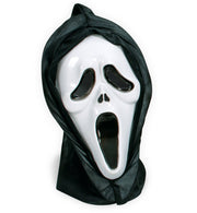 narrenwelt Halbmaske Geist mit Haube Geister-Haube Halloween Accessoire