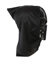 narrenwelt Maske schwarz mit schwarzer Haube Horror Halloween Party Event
