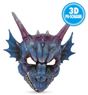 narrenwelt Drachenmaske – Realistische 3D-Horror Drachen  Maske Horror Halloween Motto Party Event