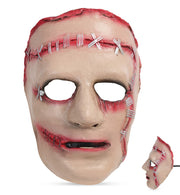 narrenwelt Horrormaske mit Blutwunden – Gruselige Halbmaske Maske Horror Halloween Motto Party Event