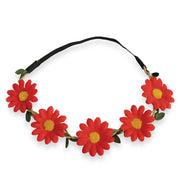 narrenwelt Blumen Stirnband Margeriten  in 4 Farben Headband Flower-Power Motto Party Karneval