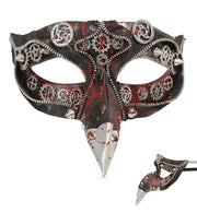 narrenwelt Domino Steampunk Maske Blut Print Halloween Party Event Fasching