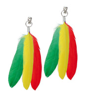 narrenwelt Feder - Ohrclips bunt Wilder Westen