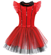 narrenwelt Kostüm Kleid Develina Teufelchen Mädchen Gr. 104 - 128