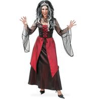 narrenwelt Kostüm Vivien Vampir Kleid Dracula Hexe Damen Kleid Halloween Vamp Gr. 38 - 42