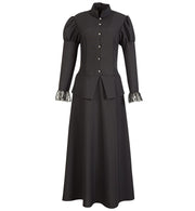 narrenwelt Kostüm Hexe Misty Halloween Kleid Damenkostüm Zauberin Gothic Kleid Gr. 38