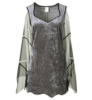 narrenwelt Kostüm Fledermaus Kleid Kostüm Vampir Vamp Damenkostüm Horror Halloween Damen Kleid Gr. 36 - 42