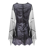 narrenwelt Kostüm Fledermaus Kleid Kostüm Vampir Vamp Damenkostüm Horror Halloween Damen Kleid Gr. 36 - 42