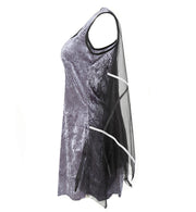 narrenwelt Kostüm Fledermaus Kleid Kostüm Vampir Vamp Damenkostüm Horror Halloween Damen Kleid Gr. 36 - 42