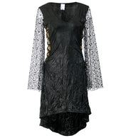 narrenwelt Kostüm schwarzer Engel Kleid Vamp Damen Kleid Vampir Hexe Engelkleid Halloween Karneval Kostüm