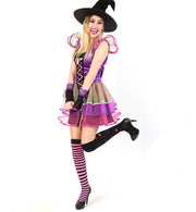 narrenwelt Kostüm Hexe Viola Damen Hexenlady Funkyhexe Damenkostüm  Halloween Gr. 34 - 40