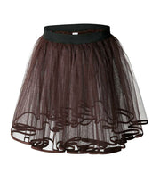 narrenwelt Kostüm Tüllrock Tutu braun Ballett Tütü Basic Tüll Rock Erwachsene Teenie Line Größe S-L Fasching