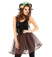 narrenwelt Kostüm Tüllrock Tutu braun Ballett Tütü Basic Tüll Rock Erwachsene Teenie Line Größe S-L Fasching