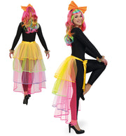 narrenwelt Kostüm Tüllrock bunt Tutu Ballett Tütü 1 tlg. mit Bindegürtel Basic Tüll Rock Erwachsene Teenie Line Fasching