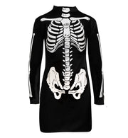 narrenwelt Kostüm Zombie Kleid  Mädchen Teenie Halloween  Skelett Größe 140-164