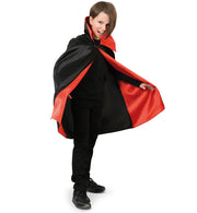 narrenwelt Kostüm Cape Edel mit Stehkragen 1 tlg. Umhang Horror Vampir Halloween  Gr 128/140