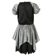 narrenwelt Kostüm Silber Hexlein Hexe Kleid Mädchen Hexenkleid Teenie Line Halloween