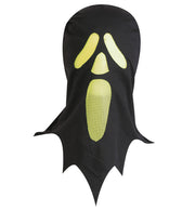 narrenwelt Kostüm Ghost Cape mit Haube schwarz 1 tlg. Geist Umhang Überwurf  Halloween  Gr 104/116 + 128/140