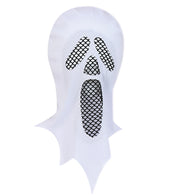 narrenwelt Kostüm Geist Cape mit Haube 1 tlg. weiß Ghost Umhang Überwurf  Halloween  Gr 104/116 - 152/164