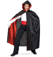 narrenwelt Kostüm Vampir Umhang schwarz/lila 1tlg. mit Stehkragen  Vampirumhang Einheitsgröße Adult Unisex