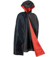 narrenwelt Kostüm Vampir Umhang schwarz/lila 1tlg. mit Stehkragen  Vampirumhang Einheitsgröße Adult Unisex