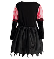 narrenwelt Kostüm Hexe Kind Halloween Kleid  Tutu - Rock Hexenkleid bunt Kleinkind  Mädchen 116 - 140