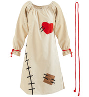 narrenwelt Kostüm Voodoo Doll Damen Kleid mit Kordel Halloween Fasching
