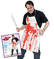 narrenwelt Kostüm Schürze mit Blut - Print Halloween Einheitsgröße Unisex