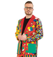 narrenwelt Kostüm  Partyclown  Gr. XL Sakko Jackett Herrenkostüm Clown Bunt Karneval Fasching Kostüm Herren Zirkus