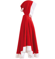 narrenwelt Kostüm Miss Santa Claus Poncho mit Kapuze Kapuzenponcho Nikolausin Nikolaus Nikoline Damenkostüm