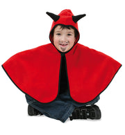 narrenwelt Kostüm Teufel Cape Teufelchen mit Kapuze Fasching Kinderkostüm - Fleece - Gr 104