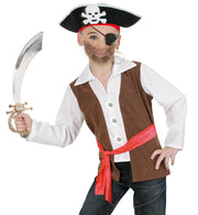 narrenwelt Kostüm See-Pirat Pirat Piratenkostüm 116 Kinder Oberteil inkl Gürtel