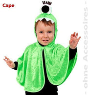 narrenwelt Kostüm Monstercape Cape Monster Halloween grün mit Kapuze Babykostüm Gr. 98 + 104